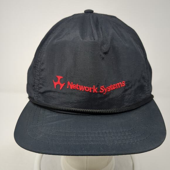 Network Systems Slideback Trucker Hat Black One Size Rope Duckster Vintage USA - Picture 2 of 9